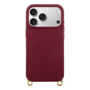 Selencia Rivièra MagSafe Backcover met afneembare haakjes Apple iPhone 17 Pro Max - Bold Burgundy