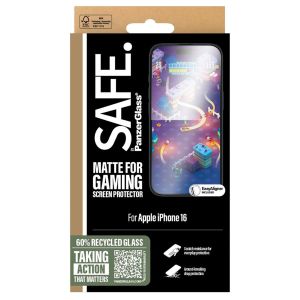 SAFE by PanzerGlass Gaming Screenprotector Ultra Wide Fit met applicator iPhone 16