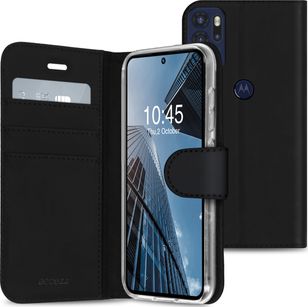 Accezz Wallet Softcase Bookcase Motorola Moto G60s - Zwart