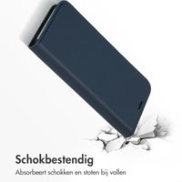 Accezz Premium Leather Slim Bookcase iPhone 12 (Pro) - Donkerblauw