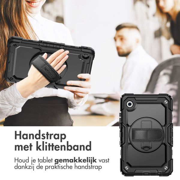 Accezz Rugged Backcover met schouderstrap Samsung Galaxy Tab A11 Plus - Zwart