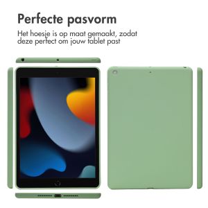 Accezz Liquid Silicone Backcover iPad 9 (2021) 10.2 inch / iPad 8 (2020) 10.2 inch / iPad 7 (2019) 10.2 inch - Lichtgroen