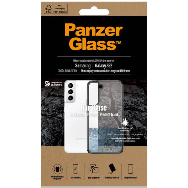 PanzerGlass HardCase Anti-Bacterial Samsung Galaxy S22 - Crystal Black