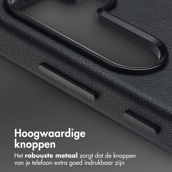 Accezz Echt leren hoesje + MagSafe Wallet Samsung Galaxy S25 - Onyx Black