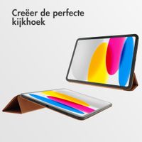 Accezz Leather Trifold Bookcase Apple iPad 11 (2025) 11 inch A16 / iPad 10 (2022) 10.9 inch - Cognac