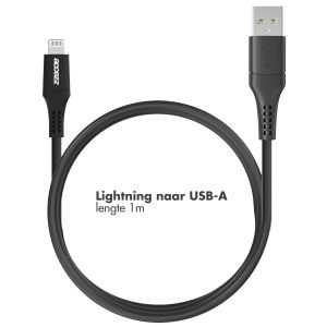 Accezz Lightning naar USB kabel - MFi certificering - 1 meter - Zwart