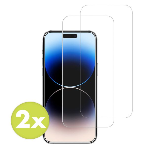 Accezz Gehard Glas Screenprotector 2-pack iPhone 15 / 15 Pro / 16