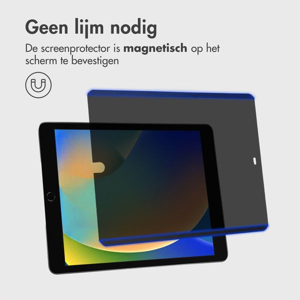 Accezz Magnetische Privacy Screenprotector Apple iPad 9 (2021) 10.2 / iPad 8 (2020) 10.2 / iPad 7 (2019) 10.2 / Air 3 (2019) / Pro 10.5 (2017)