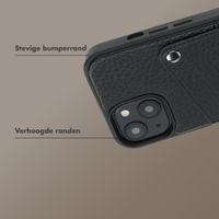 Selencia Riva Backcover met Pashouder Apple iPhone 15 - Zwart
