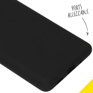 Accezz Liquid Silicone Backcover Samsung Galaxy S20 FE - Zwart