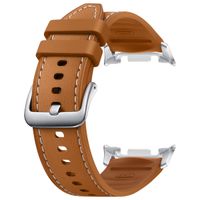 Samsung Originele Hybrid Vegan Leather Band Galaxy Watch 8 40/44 mm / Classic 46 mm - S/M/L - Camel
