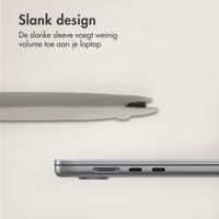 Accezz Leather Laptop hoes Apple MacBook 13 inch - Laptopsleeve - Beige