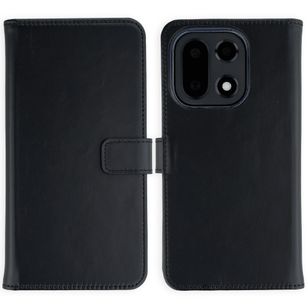 Selencia Echt Leren Bookcase OnePlus 15 - Zwart