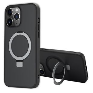 Accezz Ring Stand Backcover met MagSafe Apple iPhone 13 Pro Max - Zwart