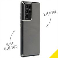 Accezz Clear Backcover Samsung Galaxy S21 Ultra - Transparant