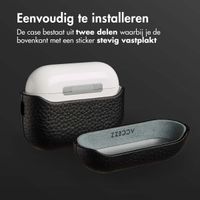 Accezz Echt Leren Case voor de Apple AirPods Pro 3 - Zwart