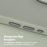Accezz MagSafe Leather Backcover Apple iPhone 15 Pro - Light Grey