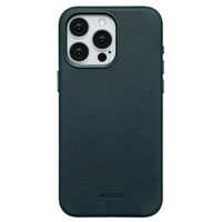 Accezz Vintage Leather Magsafe Backcover iPhone 15 Pro Max - Smokey Green