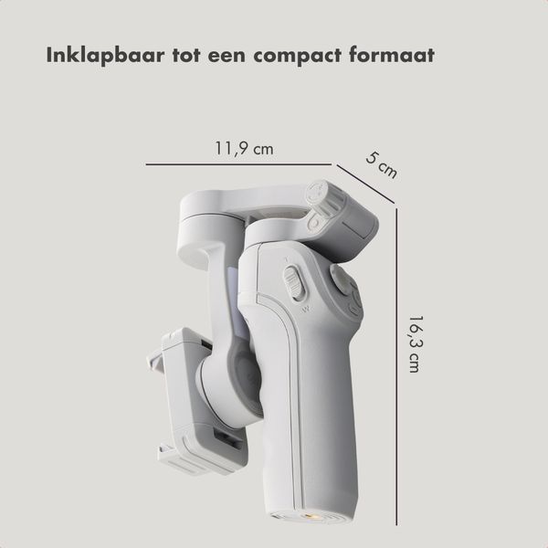 Selencia Gimbal Stabilizer met LED lamp - Slimme tracking - Tripod - Cosy Grey