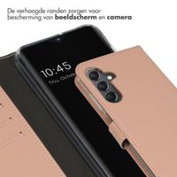 Selencia Echt Leren Bookcase Samsung Galaxy A25 (5G) - Dusty Pink