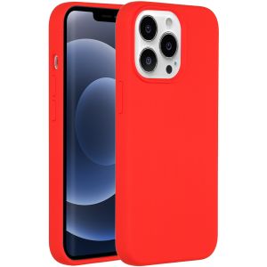 Accezz Liquid Silicone Backcover iPhone 13 Pro - Rood