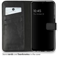Selencia Echt Leren Bookcase Samsung Galaxy A13 (4G) - Zwart