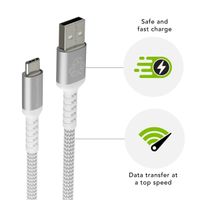 dbramante1928 re-charge - Braided oplaadkabel - USB-A naar USB-C - 2,5 meter - Wit