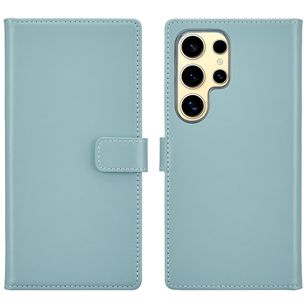 Selencia Echt Leren Bookcase Samsung Galaxy S25 Ultra - Air Blue