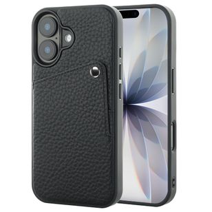 Selencia Riva Backcover met Pashouder Apple iPhone 17 - Zwart