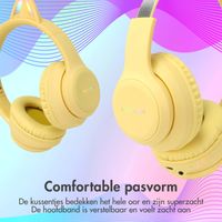 imoshion Draadloze Kinderkoptelefoon LED Light Cat Ear - Met AUX kabel - Geel