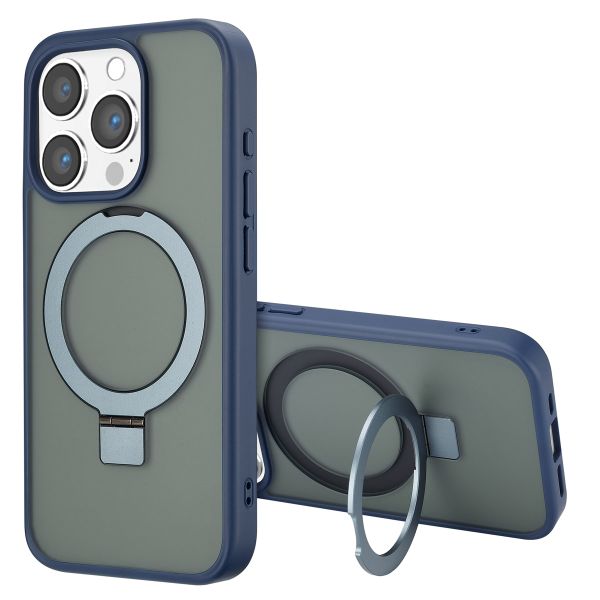 Accezz Ring Stand Backcover met MagSafe Apple iPhone 15 Pro - Blue