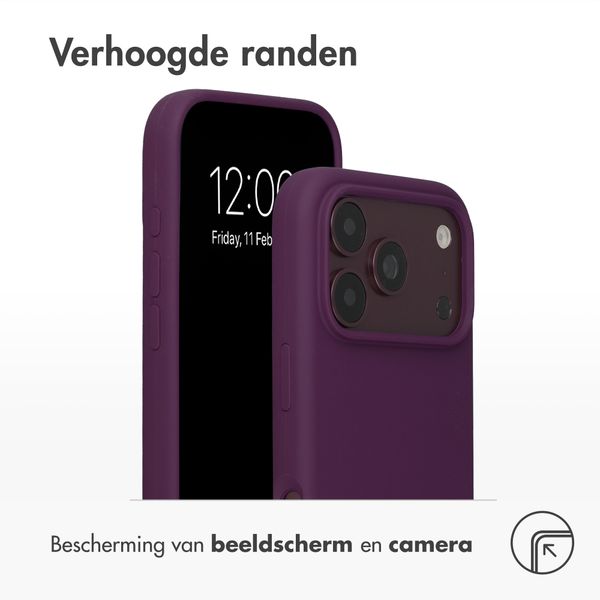 Accezz Liquid Silicone Backcover met MagSafe Apple iPhone 18 Pro Max / 17 Pro Max - Dark Cherry