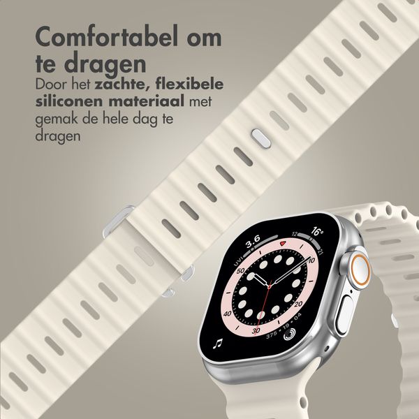 Accezz Ocean bandje Apple Watch | 44/45/46/49 mm - Sterrenlicht