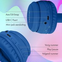 imoshion Draadloze Kinderkoptelefoon LED Light Cat Ear - Met AUX kabel - Cobalt Blue