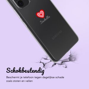 Gepersonaliseerd hoesje met hartje Samsung Galaxy A53 - Transparant