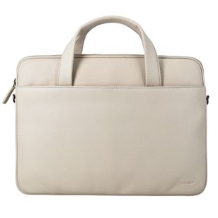 Accezz Leather Laptoptas 16 inch - Beige