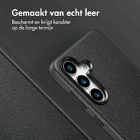 Accezz Echt leren hoesje + MagSafe Wallet Samsung Galaxy S25 - Onyx Black