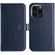 Selencia Echt Lederen Bookcase iPhone 16 Pro Max - Blauw