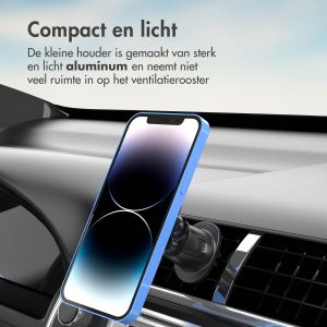 Accezz EasyLock telefoonhouder auto - inclusief hoesje iPhone 14 - Ventilatierooster - 360 graden draaibaar - Zwart