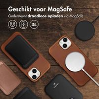 Accezz Vintage Leather Magsafe Backcover iPhone 14 - Tabacco Cognac