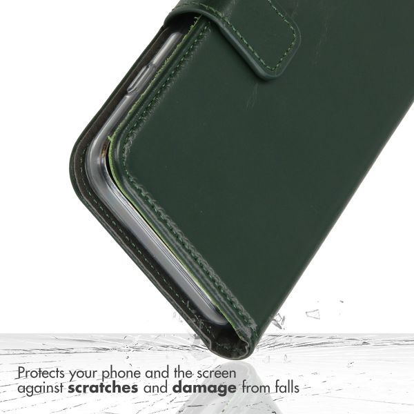 Selencia Echt Leren Bookcase Apple iPhone 13 Mini - Groen