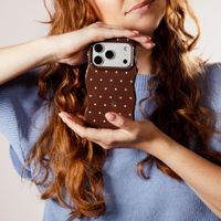 Selencia Vivid Wavy Backcover met MagSafe Apple iPhone 18 Pro / 17 Pro - Happy Dots Chocolate