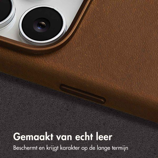 Accezz Vintage Leather Magsafe Backcover Apple iPhone 16 Pro - Tabacco Cognac