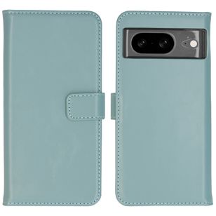 Selencia Echt Leren Bookcase Google Pixel 8 - Air Blue