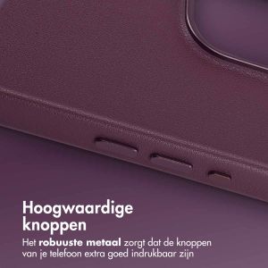 Accezz MagSafe Leather Backcover iPhone 15 Pro Max - Heath Purple