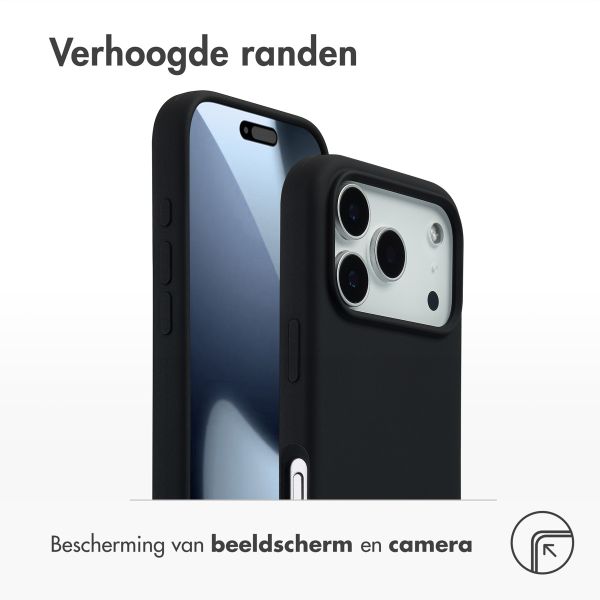 Accezz Liquid Silicone Backcover met MagSafe Apple iPhone 17 Pro - Black