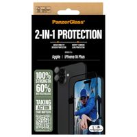 PanzerGlass 2 in 1 pack - Ultra-Wide Fit Anti-Bacterial Screenprotector incl. applicator + Camera Protector Apple iPhone 16 Plus