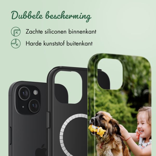 Ontwerp je eigen tough case met MagSafe Apple iPhone 15 - Zwart