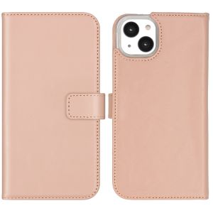 Selencia Echt Lederen Bookcase iPhone 14 Plus - Dusty Pink