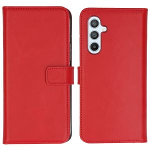 Selencia Echt Lederen Bookcase Samsung Galaxy A54 (5G) - Rood